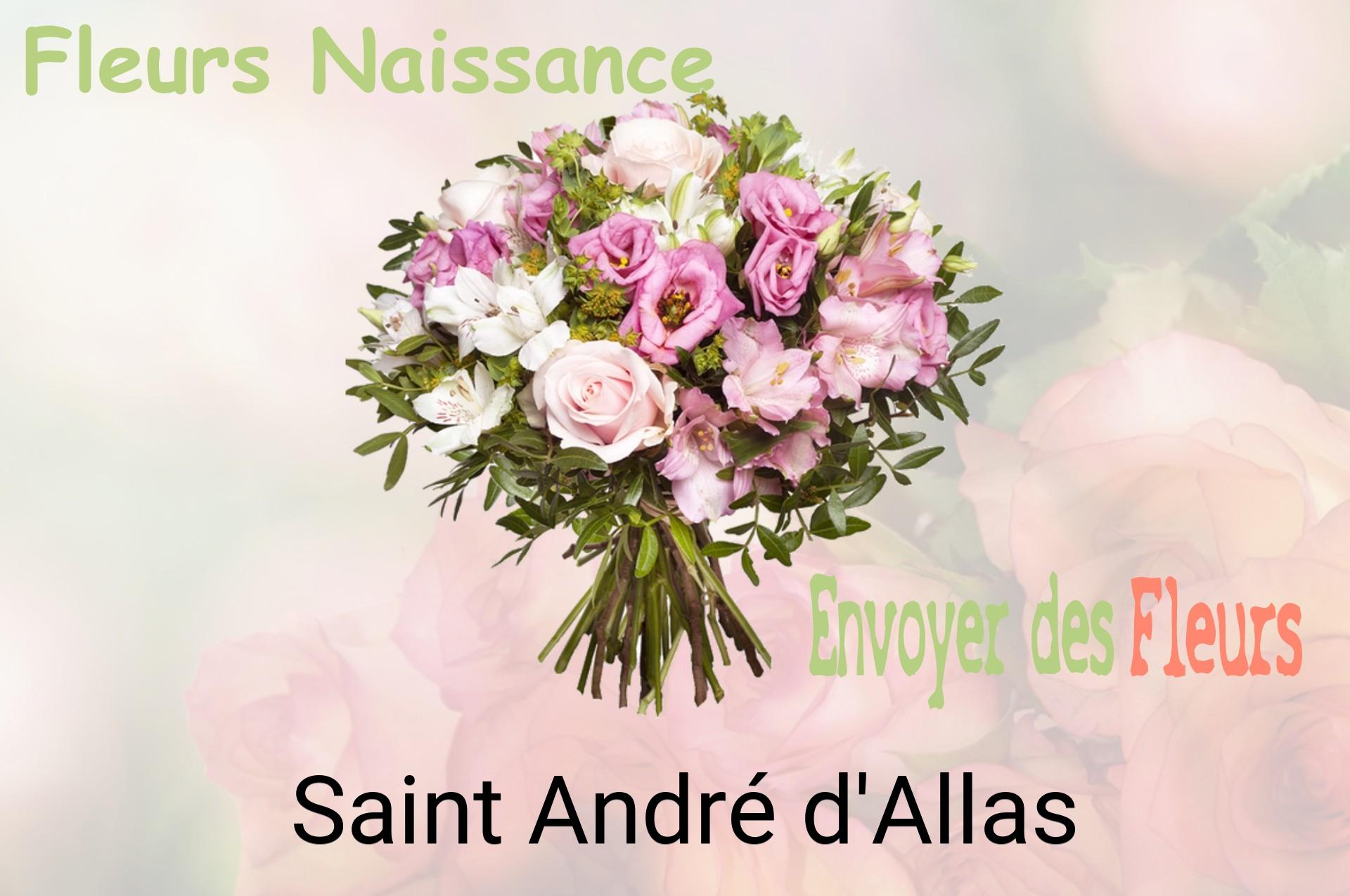 Bouquet de fleurs de naissance livré à Saint-André-d'Allas