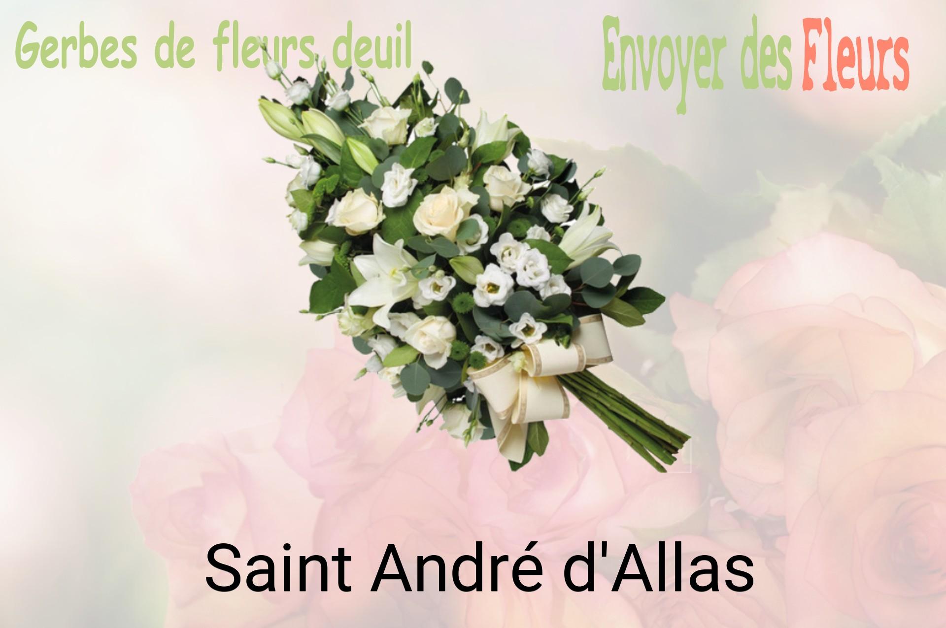 Gerbe de fleurs de deuil livrée à Saint-André-d'Allas